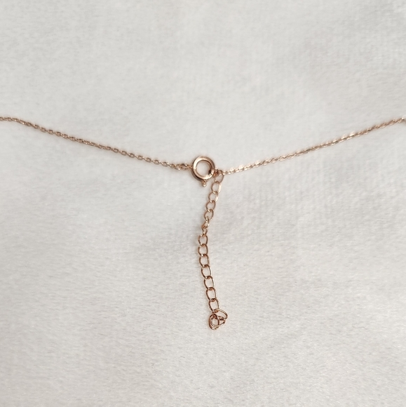 Two Hearts Rose Gold Necklace - Picture 5 of 5